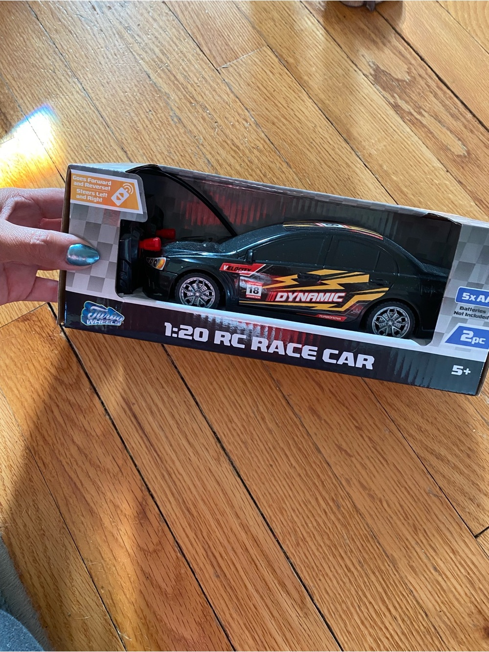 RC Race Car - Black with Yellow & Red Graphics